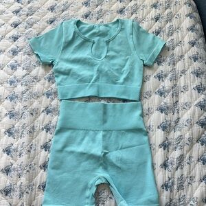 Amazon Women's Aqua Two-Piece Set